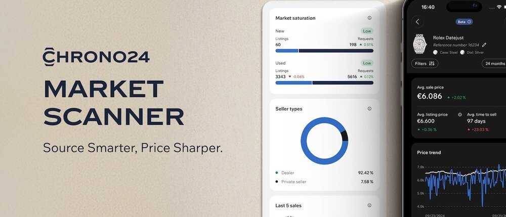 Chrono24 launches Market Scanner: direct access to marketplace data for professional dealers