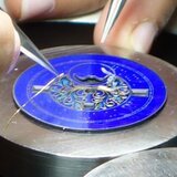 Preparing a cloisonné enamel dial