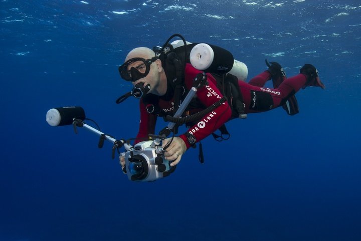 Marc A. Hayek diving.