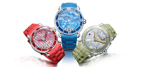 Chopard: Happy Sport XL in tangy colours