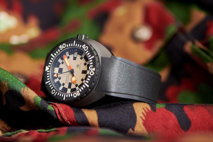 For the first time, Doxa is reissuing the Army model produced for the Swiss Army's elite diving unit, one of its most sought-after vintage pieces, in a limited edition of 100, in collaboration with Watches of Switzerland, its exclusive US retailer.