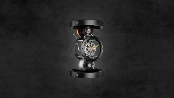 The company offers three designs. Shown here, Persée Nuit with black PVD treatment.