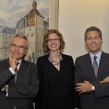 From the left to the right : Heinz Forrer, President of Vacheron Constantin Switzerland, Charlotte Mailler, « Art en Vieille Ville » and Julien Marchenoir, Marketing and Heritage Director of Vacheron Constantin
