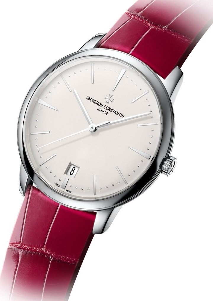 Vacheron Constantin Patrimony in red gator leather strap