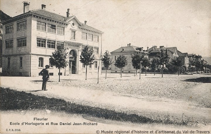 The Fleurier watchmaking school in 1905