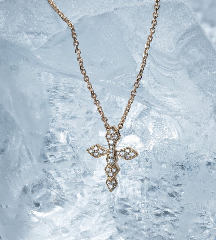 The cross, constantly reinterpreted, is a motif that often features in Akillis' work.