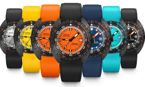 The Doxa SUB 300 carbon COSC embraces new colours