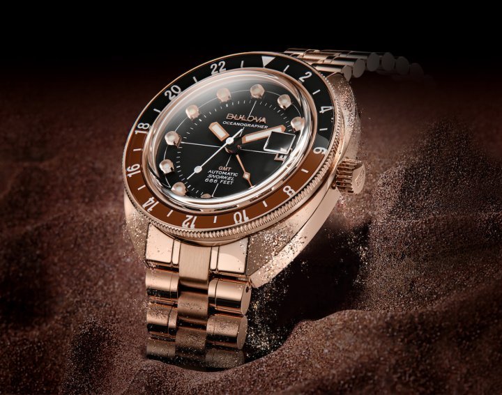 The Oceanographer GMT marks the latest evolution of the vintage-inspired archive series, paying homage to the 1970s 'Devil Diver' watch. It is available in three versions, each priced under ,200.