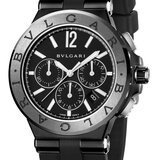 Diagono Ultranero Chronograph (Silver/White details)