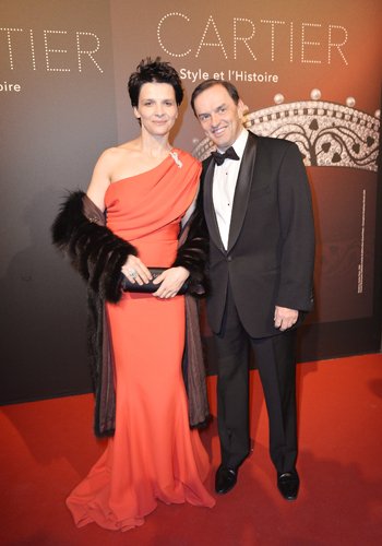 Juliette Binoche and President of Cartier Stanislas de Quercize