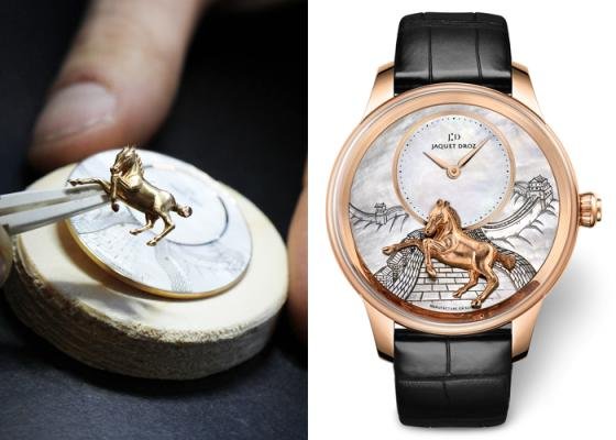 Jaquet Droz Launches Three New Ateliers d'Art Models Paying Tribute to the Sign of the Horse for 2014