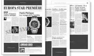 Nouveau - Dès janvier 2015: EUROPA STAR PREMIÈRE - Le business journal de l'écosystème horloger suisse