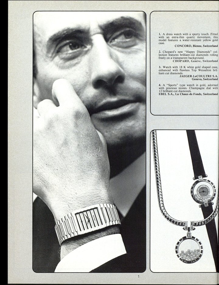 The Happy Diamonds collection (2., bottom right) debuted in the 1970s as a watch and jewellery.