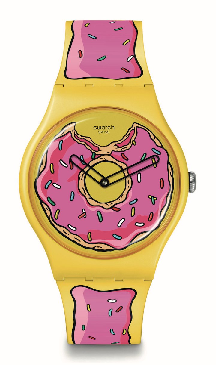 Swatch marks the Simpsons' return with a donut-inspired watch