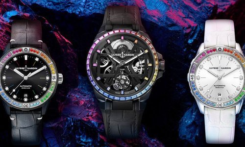 Ulysse Nardin plunges into the polychromatic world of the neon rainbow setting