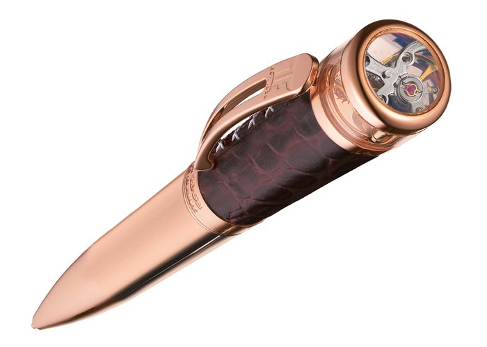 The TF Est. 1968 Tourbillon Open Side Roller Pen (Rose Gold)