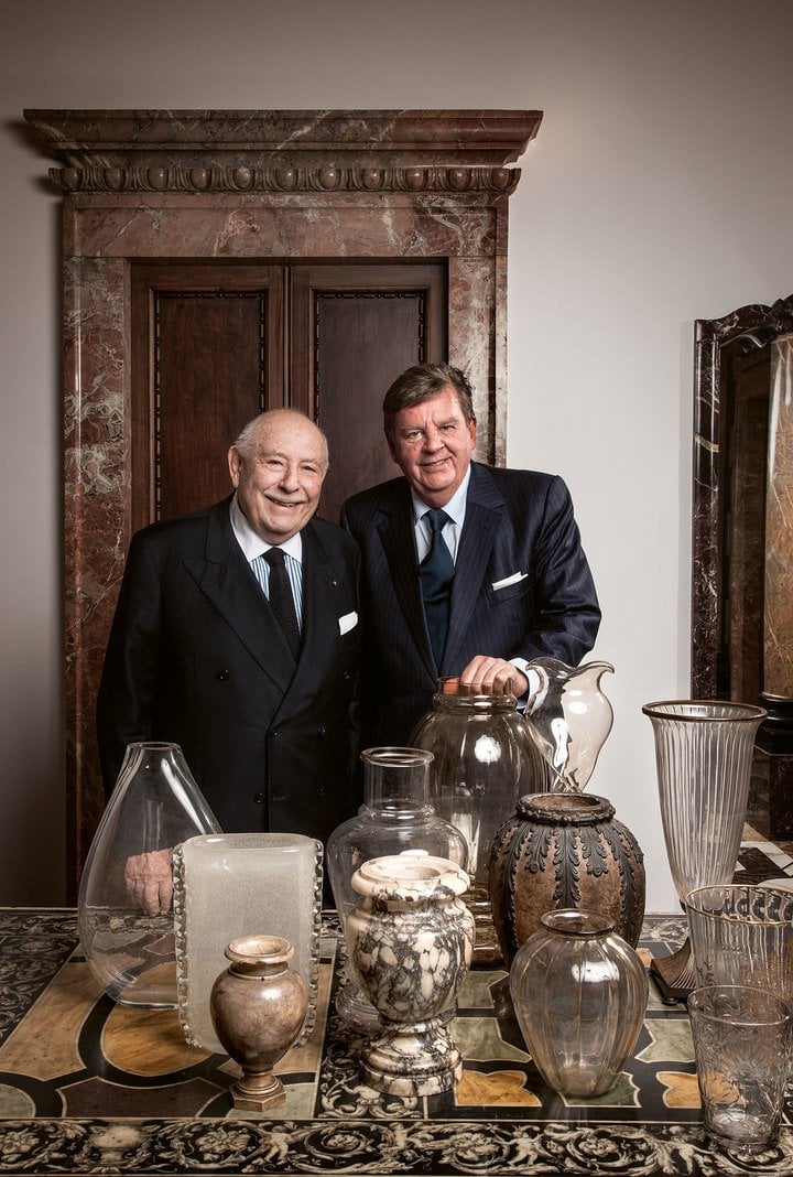 Franco Cologni and Johann Rupert, founders of the Michelangelo Foundation and the Homo Faber biennial in Venice