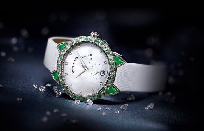 Jade timepiece for ladies by Ulysse Nardin