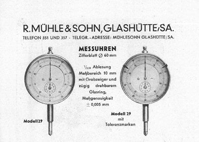 The M29 indicator gauge by Robert Mühle & Sons, Glashütte