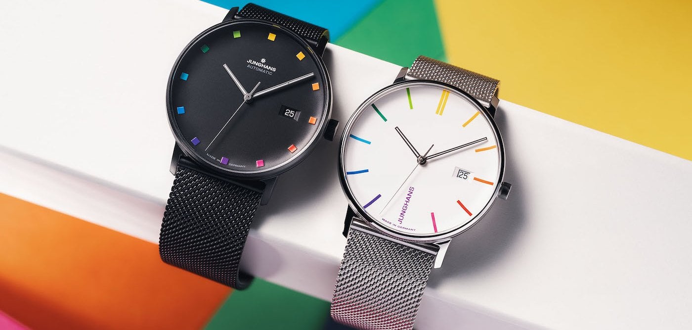 Junghans celebrates 100 years of Bauhaus Dessau with colourful tribute 
