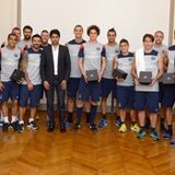 The Paris Saint-Germain players with their Big Bangs