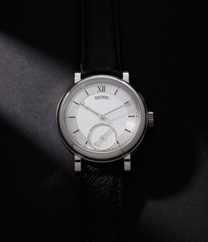 This unique ‘Series 1' wristwatch made by Roger Smith, with a dial customisation proposed by A Collected Man, achieved a hammer price of £660,000 last year. Twenty per cent of the profits were donated to the Alliance of British Watch and Clock Makers, the trade body for which Roger W. Smith is chairman.