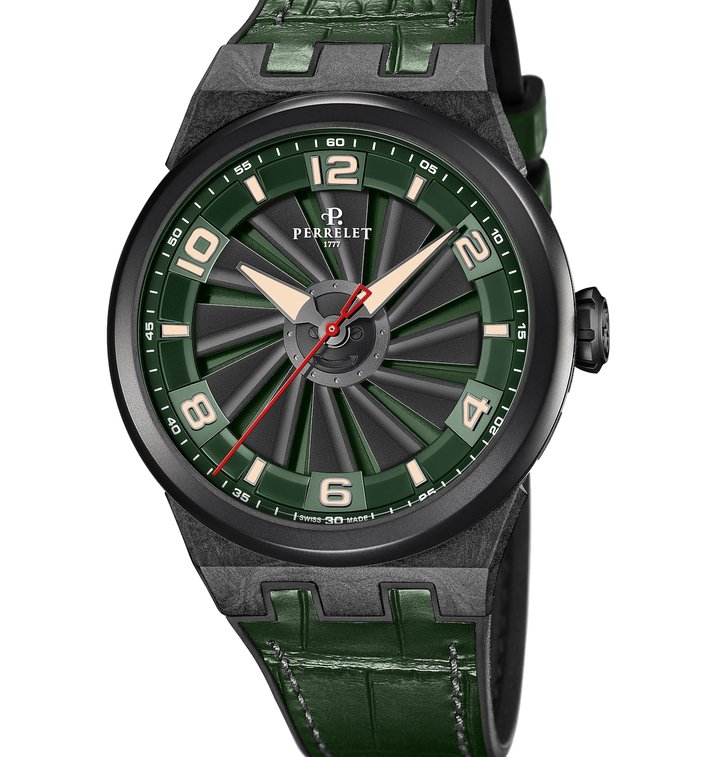 Perrelet signs two new creations in the Turbine Carbon collection