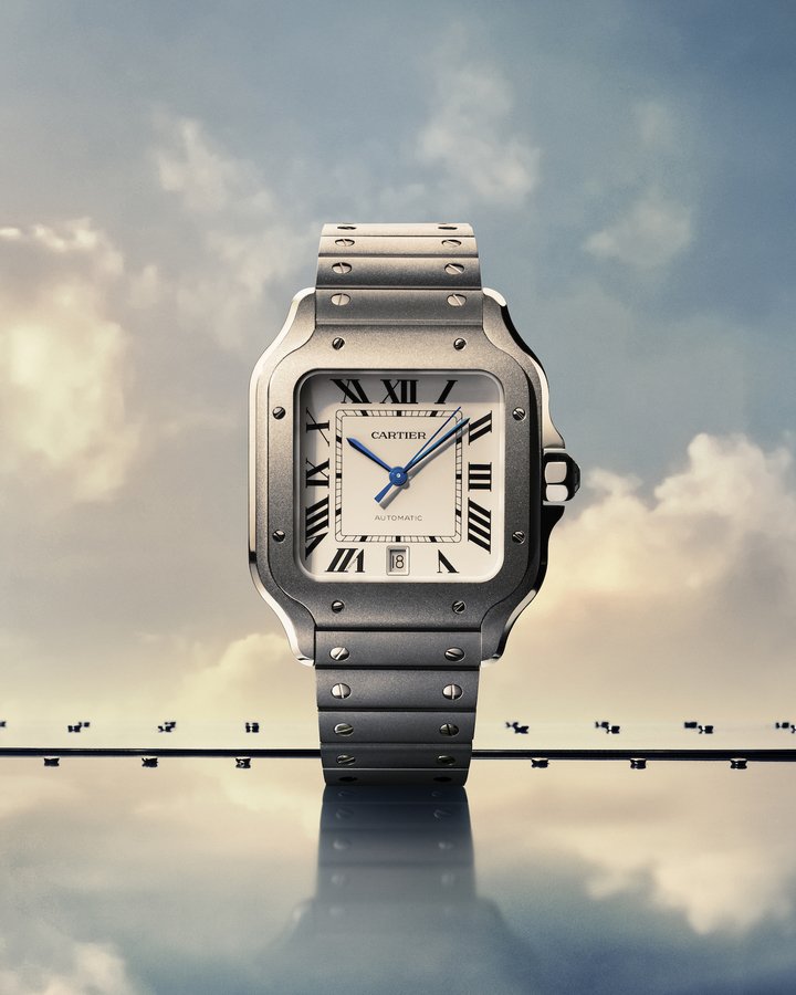 Cartier Santos takes flight: titanium lightness and luminous innovation