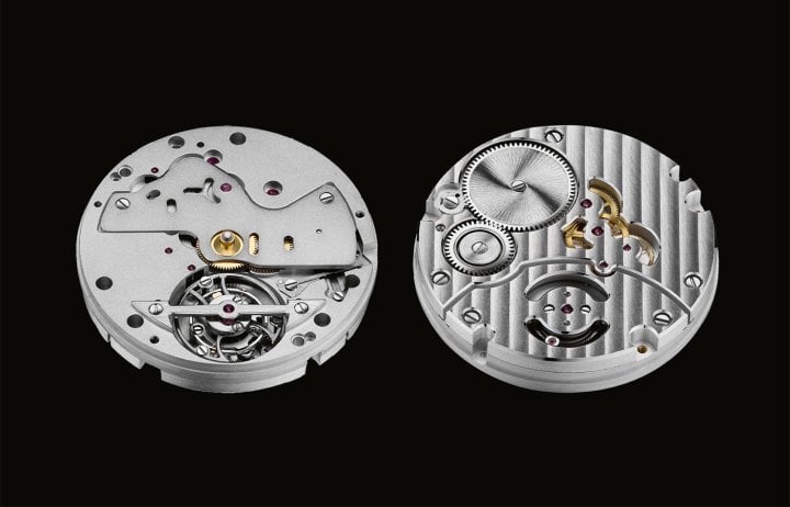 CALIBRE C 502: manual-winding mechanical tourbillon movement for personalisation to the customer's functional and aesthetic criteria (geometry and finish of the tourbillon carriage and bridges, logistics for external parts). Other functions can be added on the dial side. Hours, minutes, tourbillon carriage, power-reserve indication (60+ hours) rotating 180 degrees. Diameter: 32.80mm, height: 5.76mm. Frequency: 3Hz – 21,600 vph. 