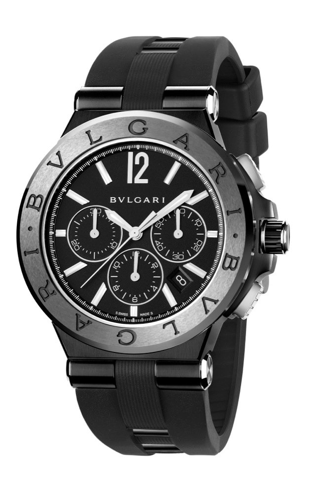 Diagono Ultranero Chronograph (Silver/White details)