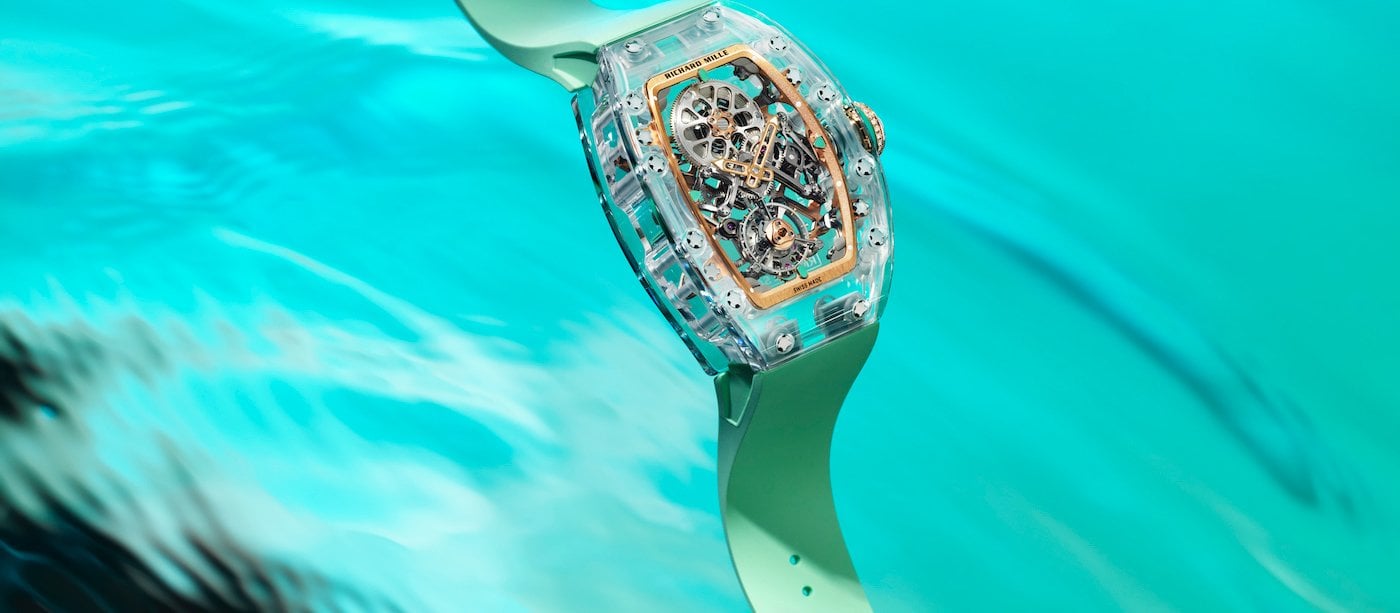 Richard Mille's first movement for sapphire case in the RM 75-01