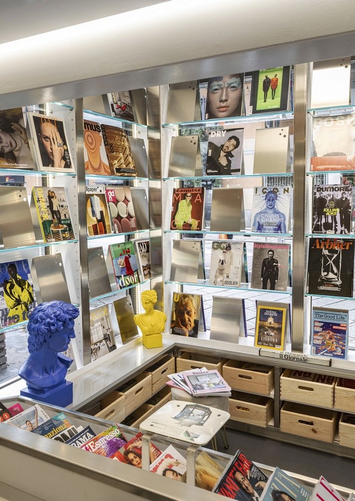 The newsstand recently launched by the boutique agency, Mille Edicola in Milan.