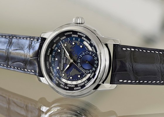 PRE-BASEL 2015 - Classics Manufacture Worldtimer Navy Blue by Frederique Constant