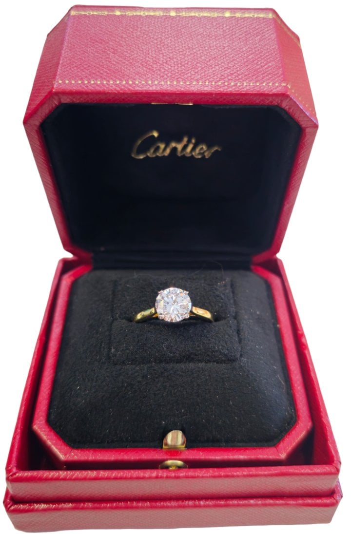 18-karat Cartier Diamond Solitaire