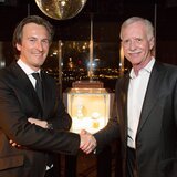 Bruno Grande, COO of JeanRichard (left) and Sully Sullenberger