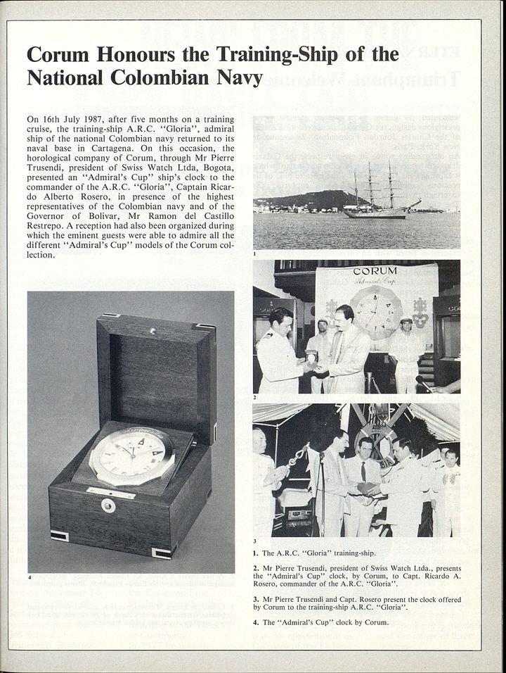 Les liens entre Corum et le monde nautique sont étroits (ici une archive Europa Star de 1987 sur l'Admiral Cup): le modèle du même nom, qui représentait jusqu'à présent quelque 65% des ventes, est le pilier de la relance menée par Haso Mehmedovic.