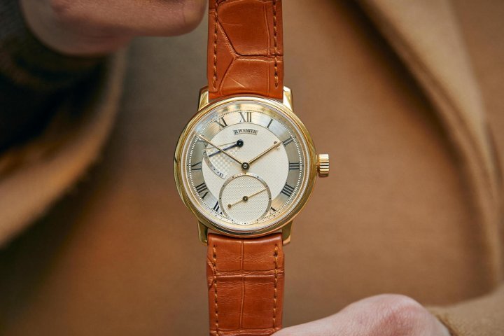 A Roger W. Smith 18K gold manual wind Series 2 wristwatch shattered its top estimate to sell for £516,900 at the Bonhams Fine Watches sale last December.