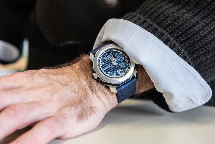 At Bvlgari, the Octo Roma Carillon Tourbillon sets the tone