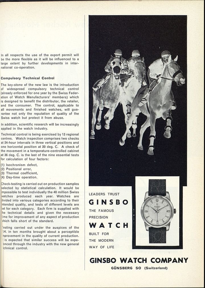This series of editorials and articles in Europa Star addressed the Swiss Watch Statute in the early 1960s. Oris was one of the companies disadvantaged by the statute (especially due to escapement restrictions) and lobbied to abandon this cartel-like system.