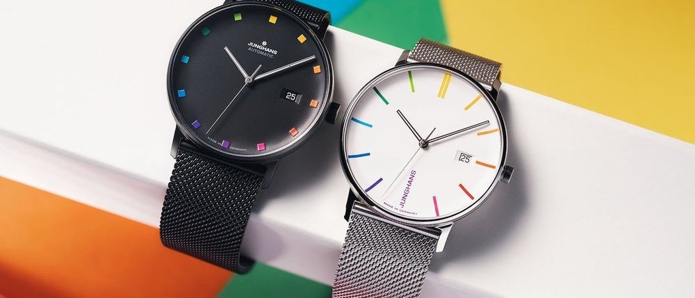 Junghans celebrates 100 years of Bauhaus Dessau with colourful tribute 