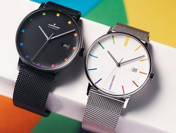 Junghans celebrates 100 years of Bauhaus Dessau with colourful tribute 