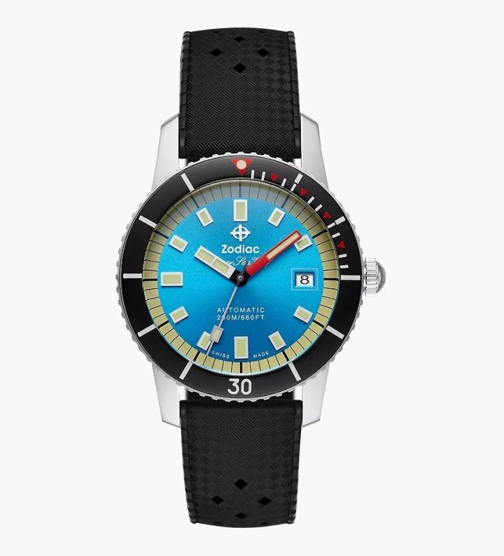 The Super Sea Wolf 53 Compression Automatic Black Rubber Watch, priced at ,295
