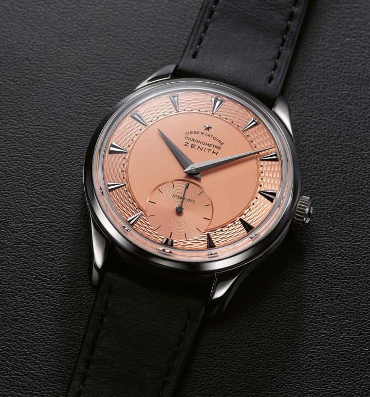 Introduced in 2022, the Zenith X Voutilainen X Phillips limited edition of ten Cal 135-O platinum timepieces was an immediate success with collectors, selling in minutes. At its November auction, Phillips put an eleventh up for sale, a unique item with a niobium case and a salmon guilloché dial. All the proceeds went to the Susan G. Komen® Foundation for Breast Cancer.