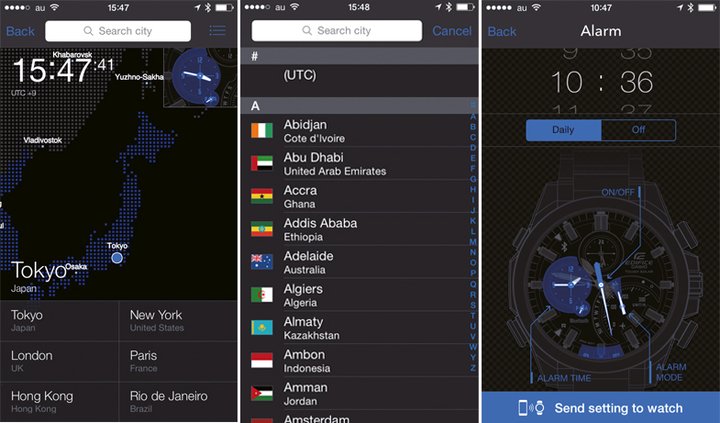 300 World time cities and Alarm setting function