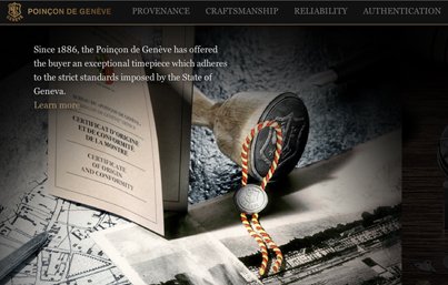 The website dedicated to the Poinçon de Genève
