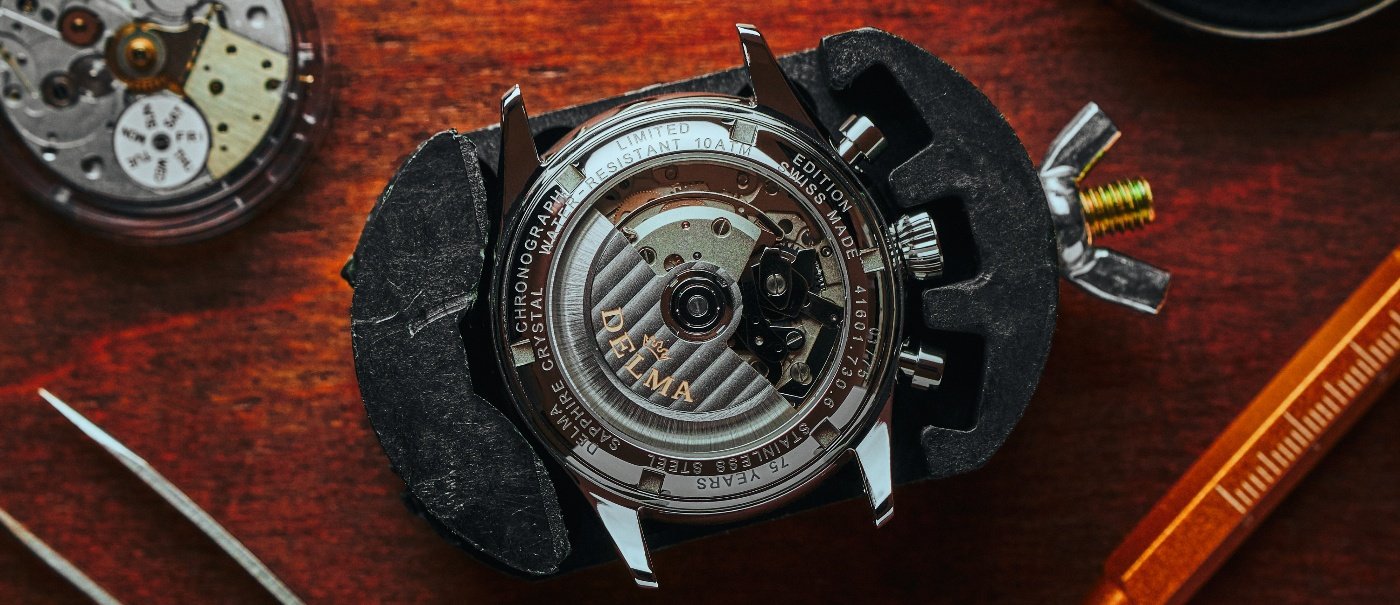 A limited edition of the Delma Heritage Chronograph