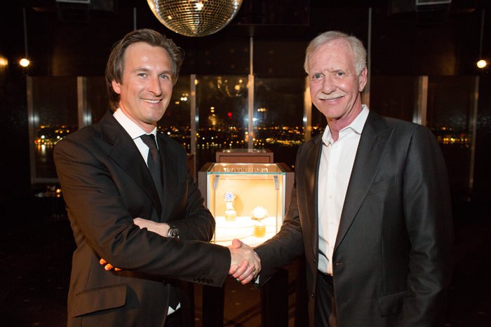 Bruno Grande, COO of JeanRichard (left) and Sully Sullenberger