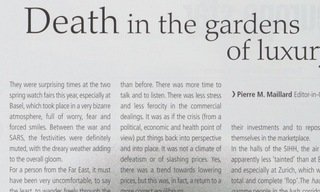 2003: Horology hit by SARS (from our archives)