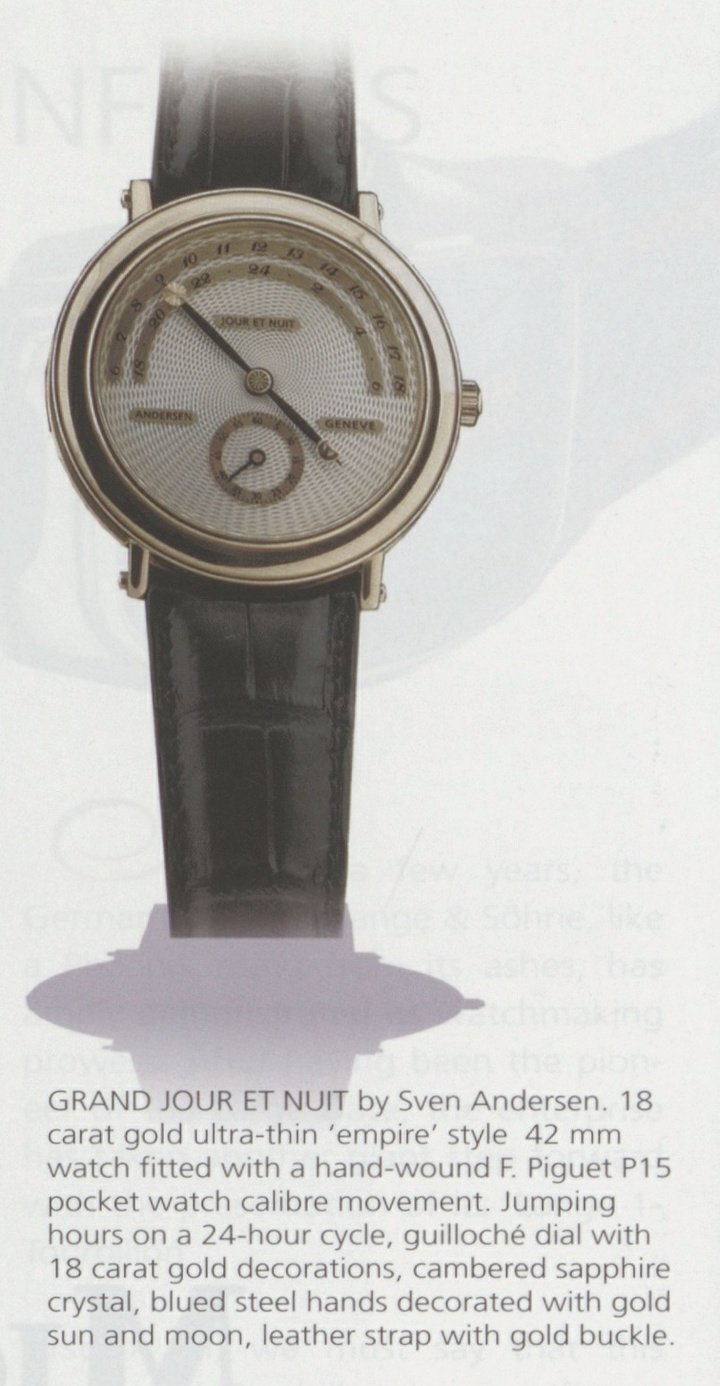 Grand Jour et Nuit model, another speciality of Andersen Genève