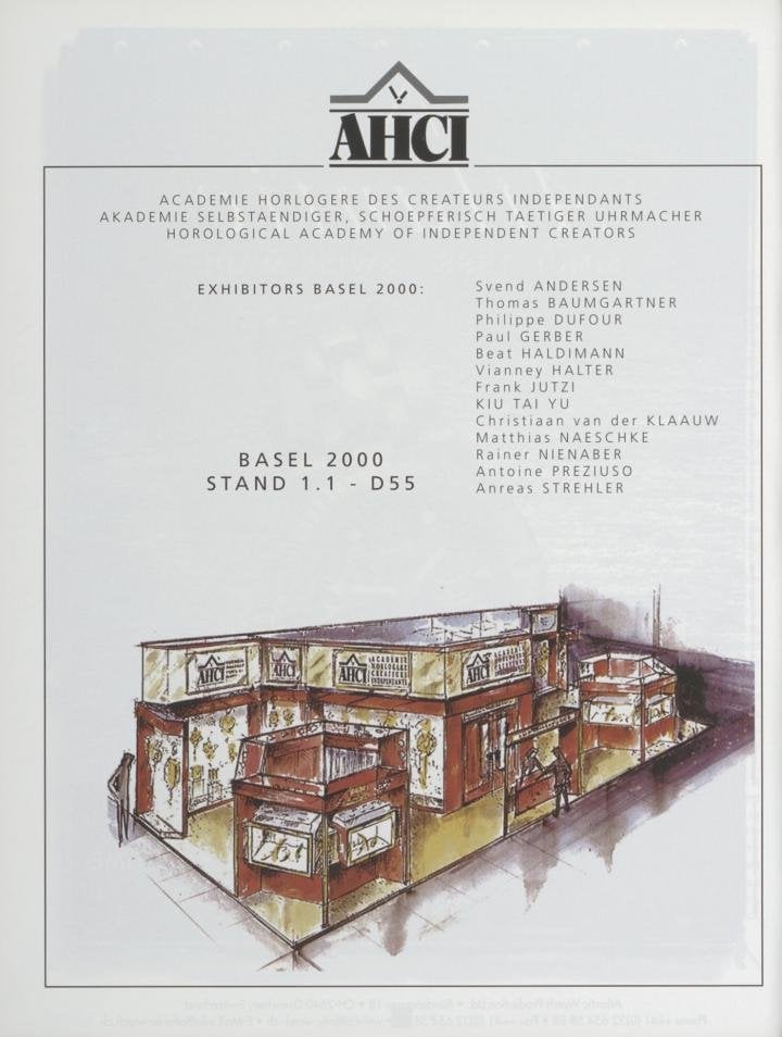 The AHCI booth in Basel in 2000